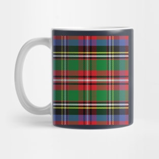 Scottish tartan, red and green, blue and yellow Mug